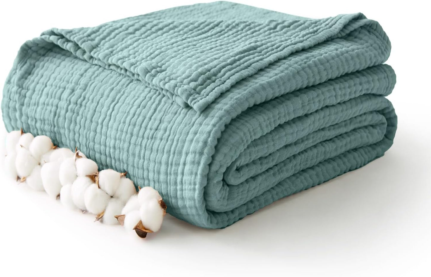 100% Cotton Muslin Blanket Twin for All Season Comfort