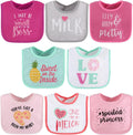 Soft & Absorbent 100% Cotton Baby Girl Bibs Set - Pack of 8!