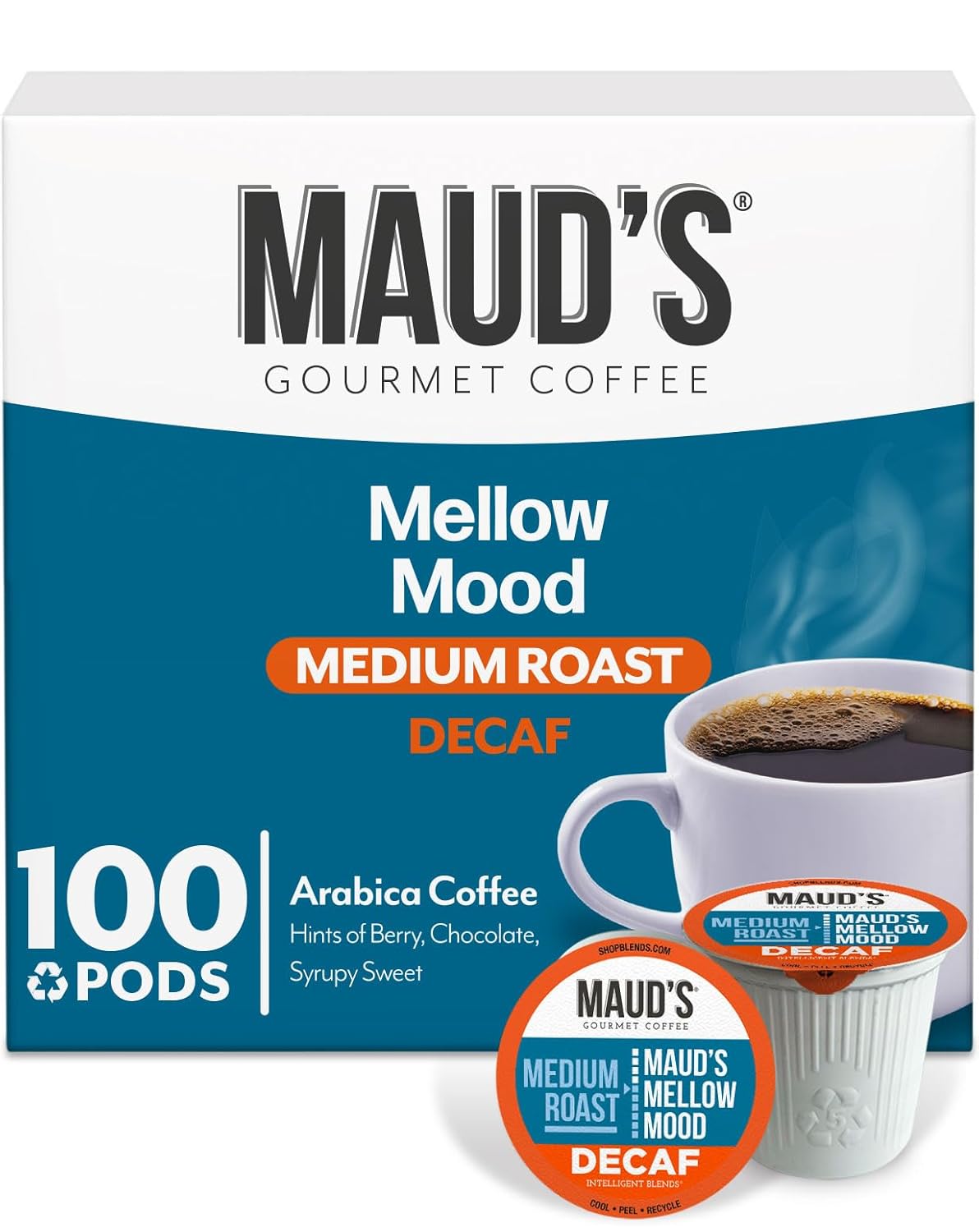 Maud's Decaf Medium Roast Coffee Pods for Perfect Mornings