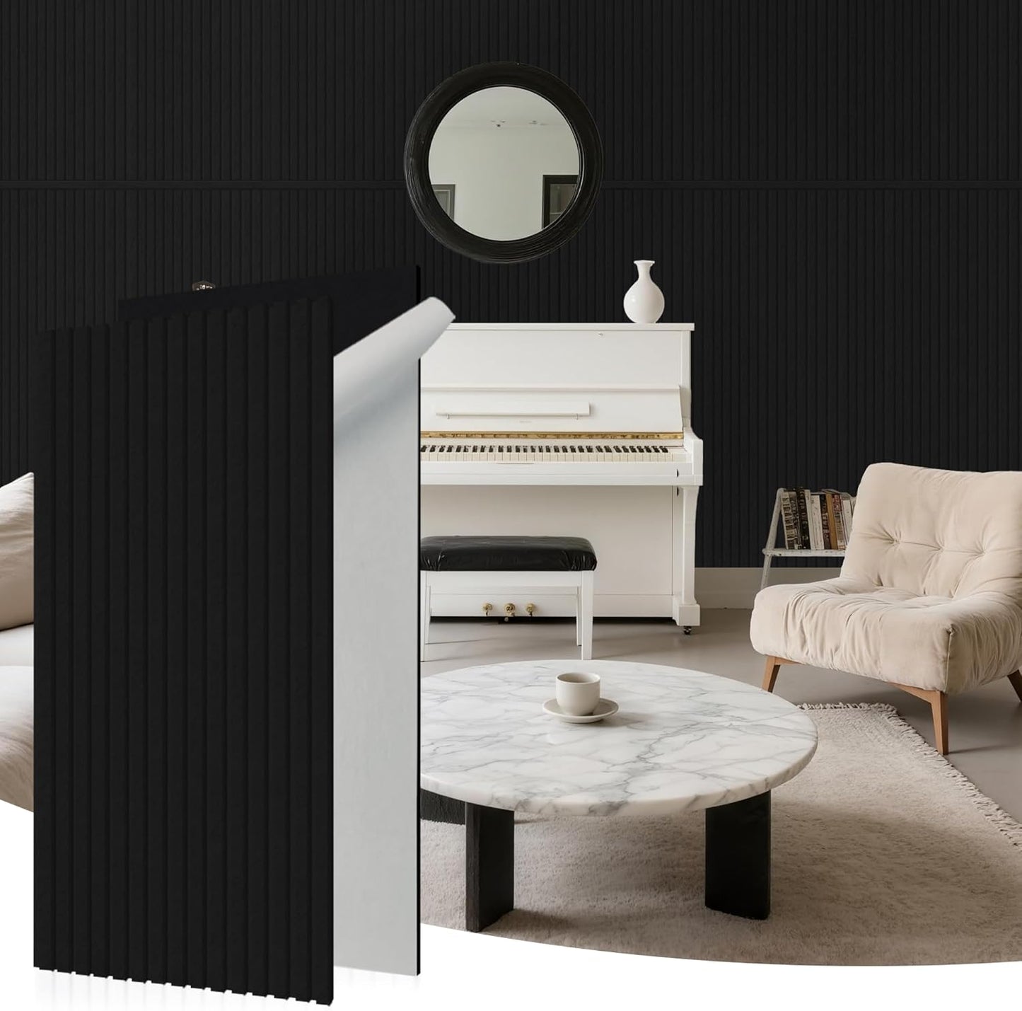 WoveN SounD Acoustic Slat Wall Panels for Home Office & Gaming