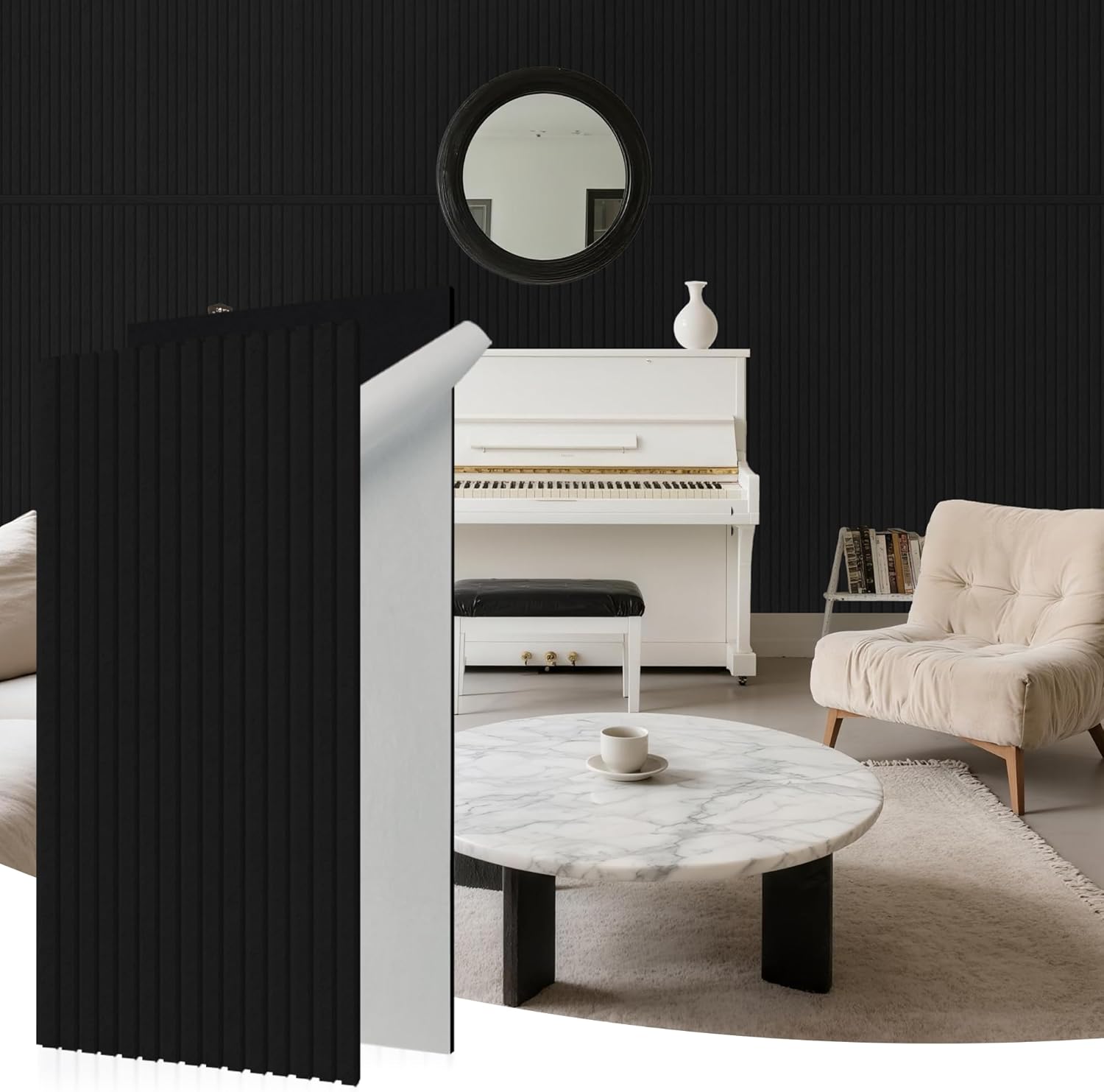 WoveN SounD Acoustic Slat Wall Panels for Home Office & Gaming