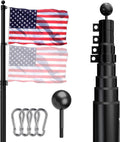 20FT Telescopic Flag Pole for Outside House - Heavy Duty 12 Gauge