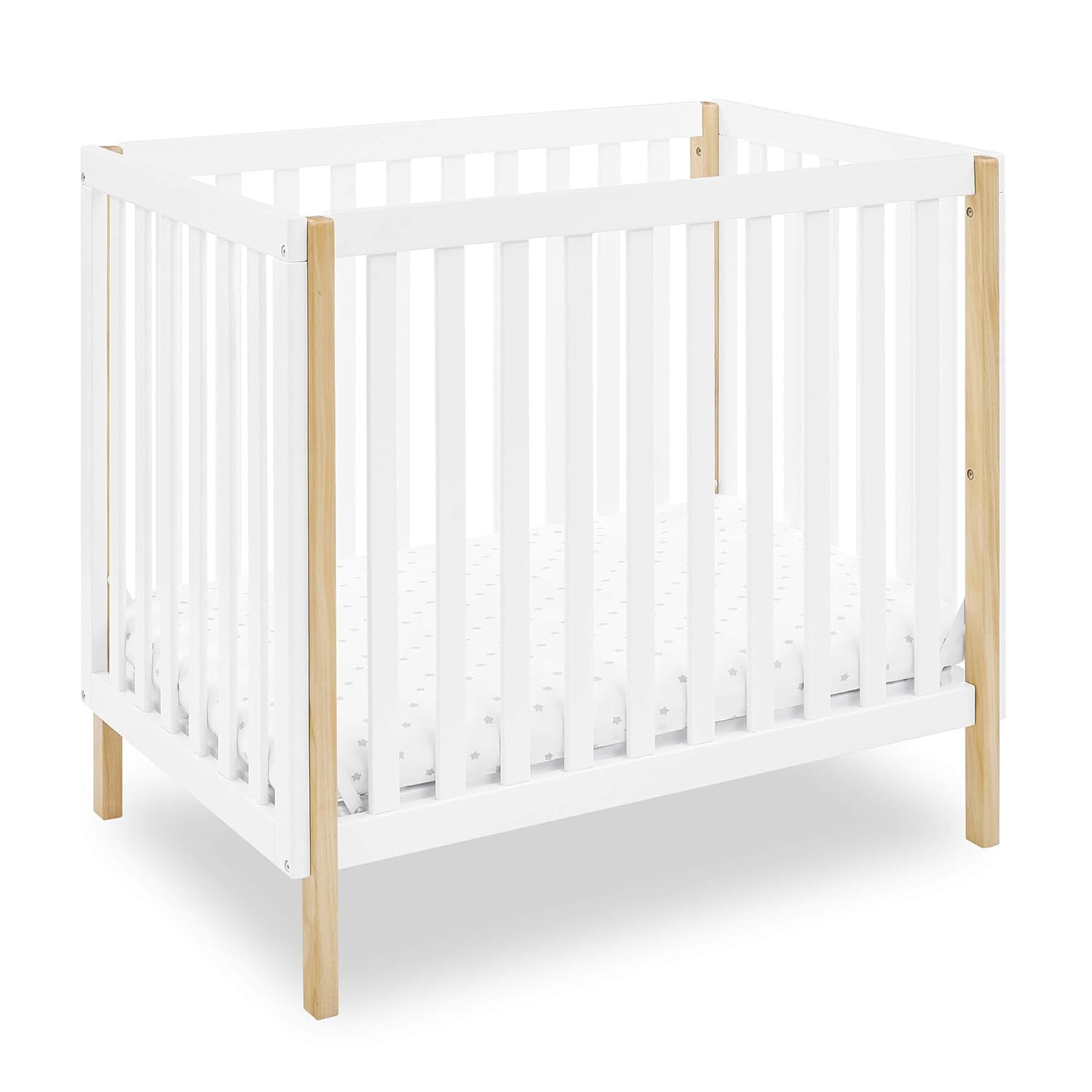 Delta Children Gio Mini Crib with Comfortable Mattress Included