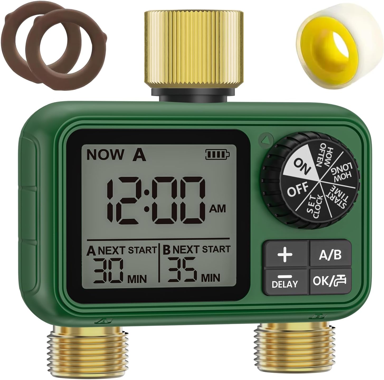 2 Outlet Sprinkler Timer for Efficient Lawn and Garden Irrigation