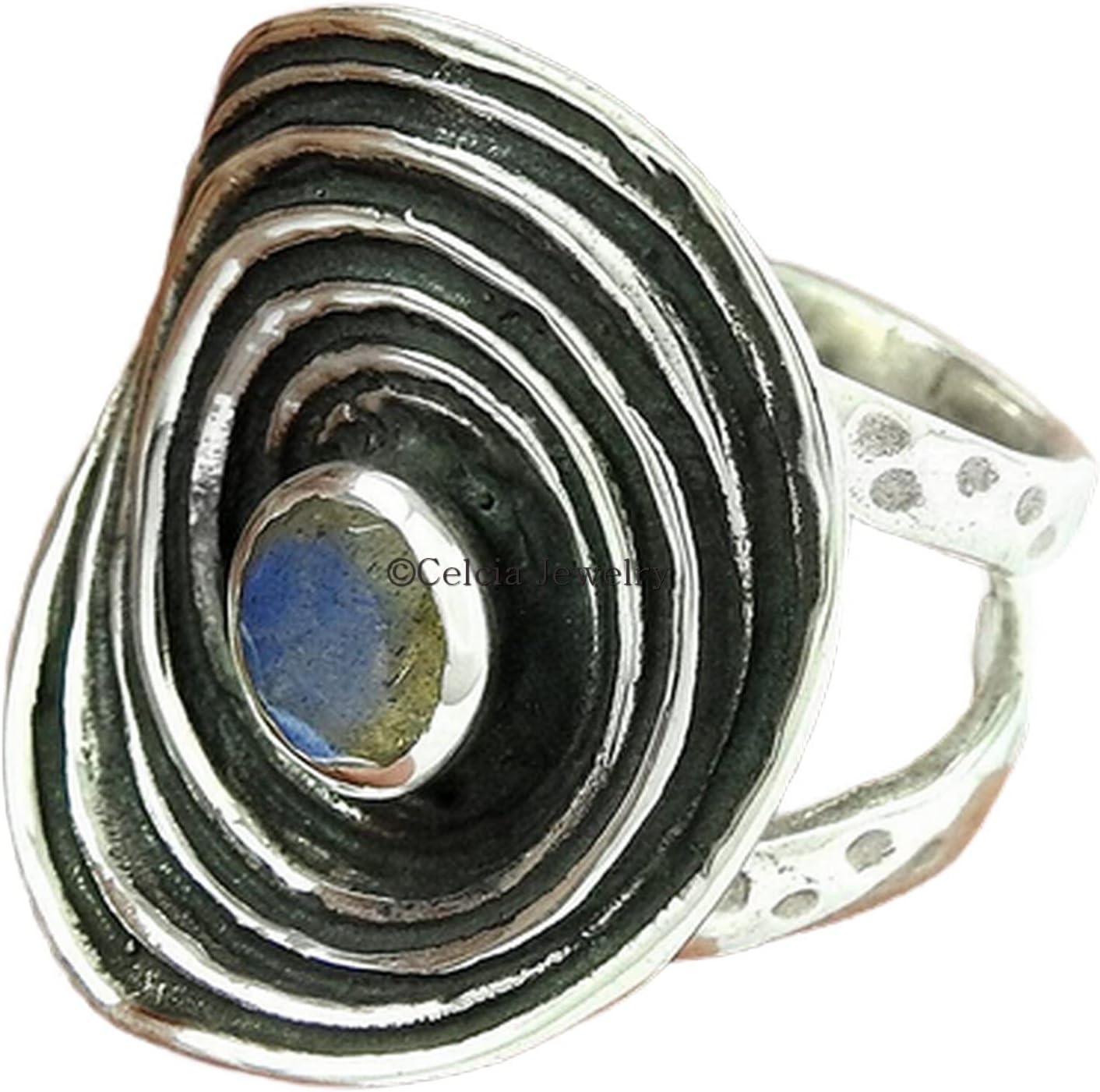 Natural Gemstone Ring in 925 Sterling Silver for Women