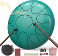Rain Drum for Outside Garden 8in 11 Notes Steel Tongue Drum - Calming