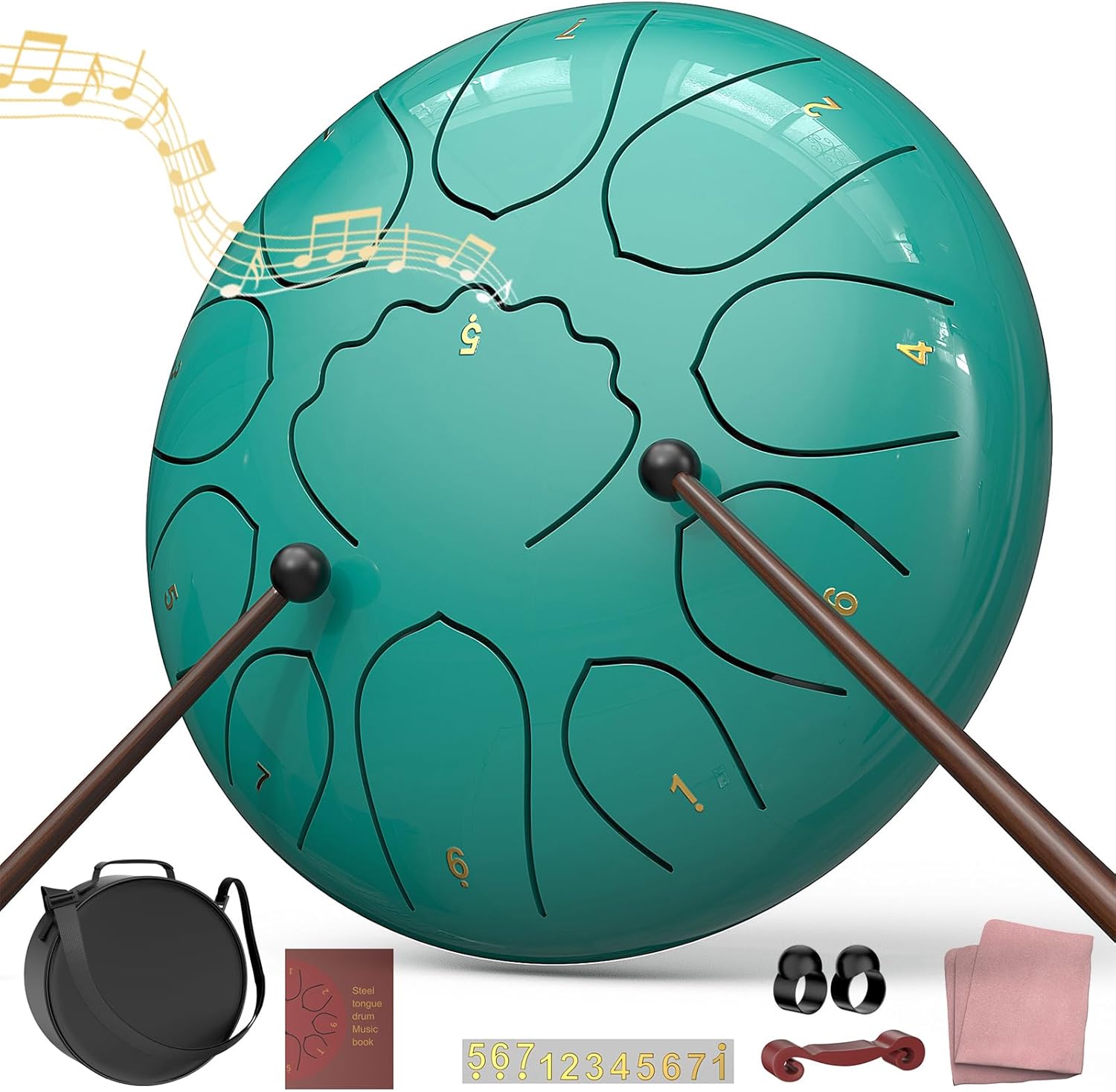Rain Drum for Outside Garden - 8 Inch Steel Tongue Drum