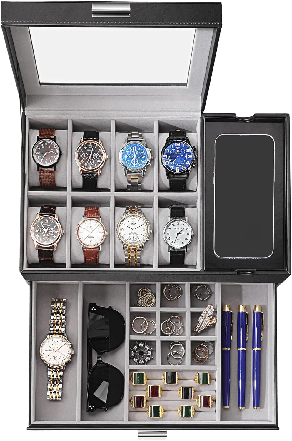Dajasan 8 Slot Watch Case - Organize in Style