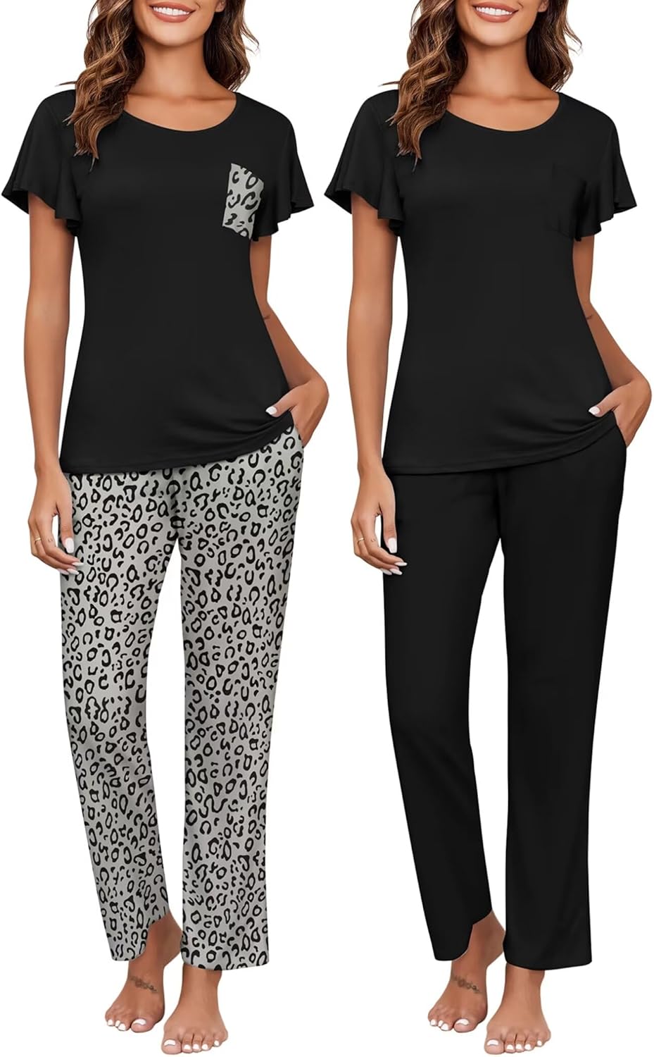 Ekouaer Womens Pajama Sets Soft Sleepwear with Pockets