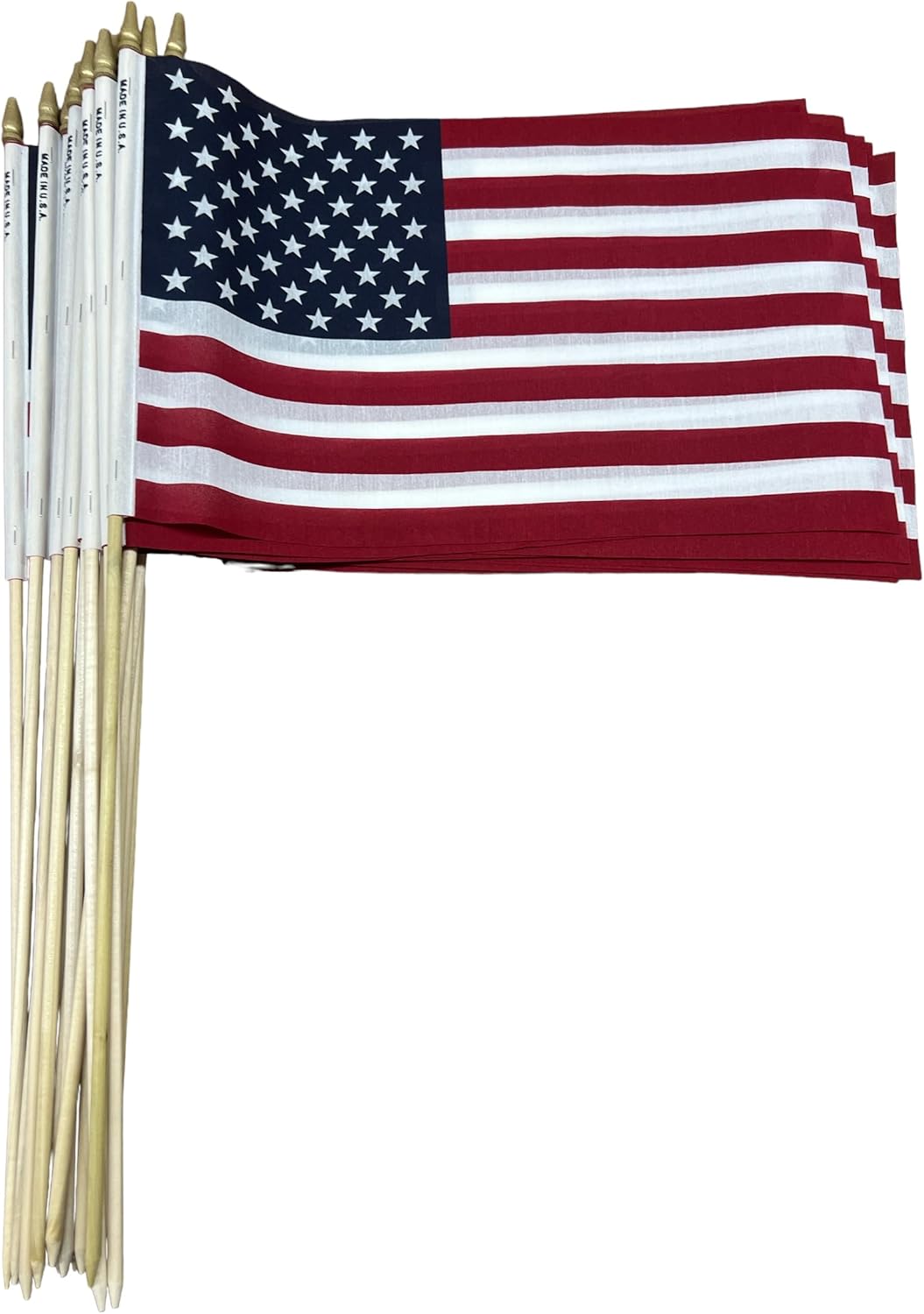 12x18 Inch Heavy Duty US American Hand Held Grave Marker Flags