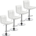 Bar Stools Set of 4 PU Leather Adjustable Swivel Stools - Thick
