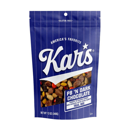 Kar's Nuts Peanut Butter 'N Dark Chocolate Trail Mix Snacks