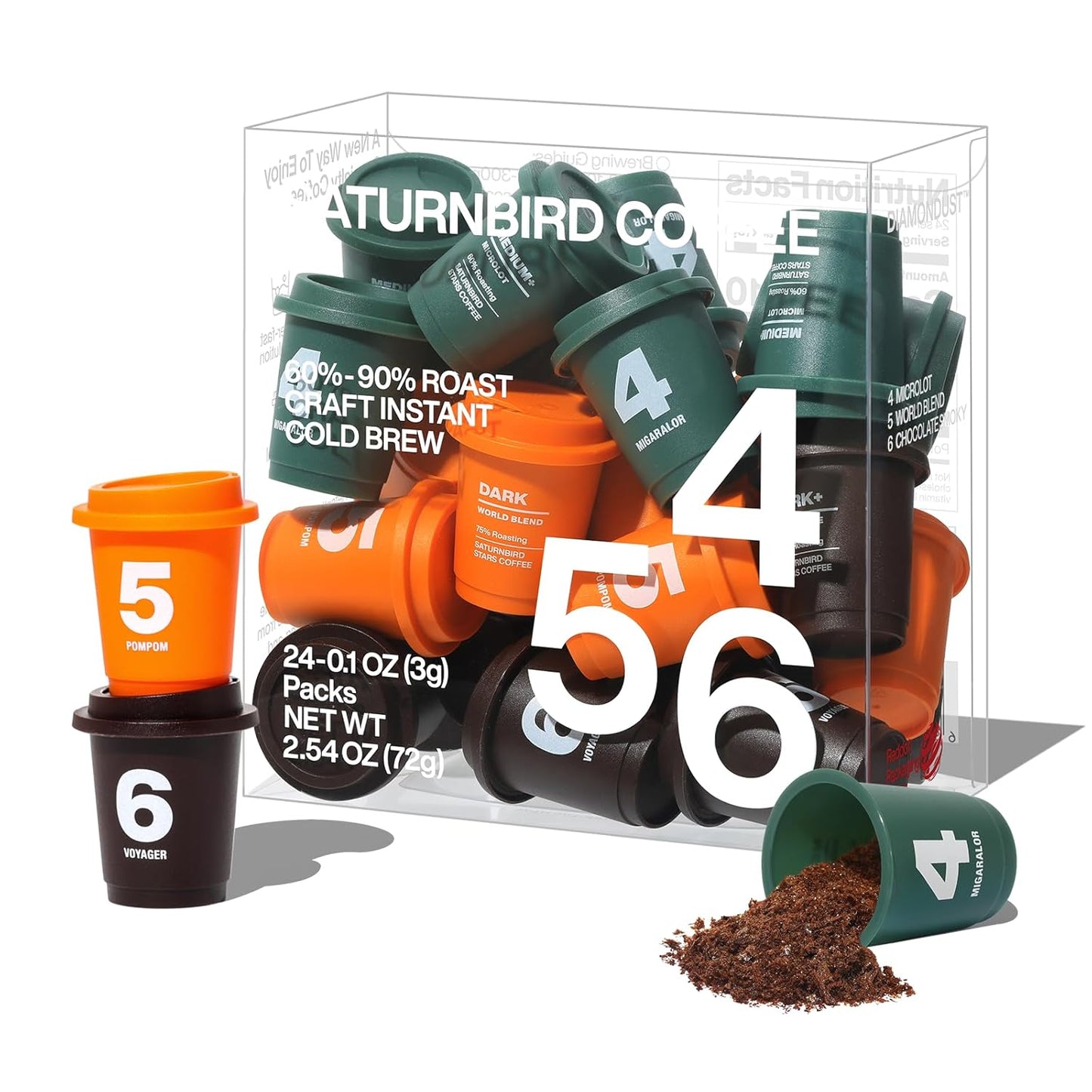 SATURNBIRD Instant Cold Brew Coffee Variety Pack for Iced Coffee