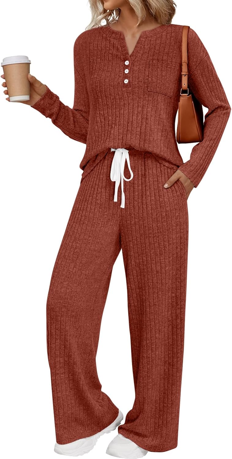 LILLUSORY Womens 2 Piece Lounge Sets for Travel and Relaxation