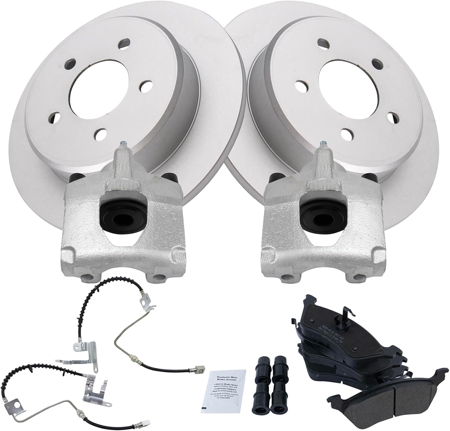 TRQ Rear Brake Pad & Rotor Kit for 2014 Kia Sorento Vehicles