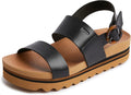 REEF Vista Hi Buckle Platform Sandal - Comfortable Vegan Platform This