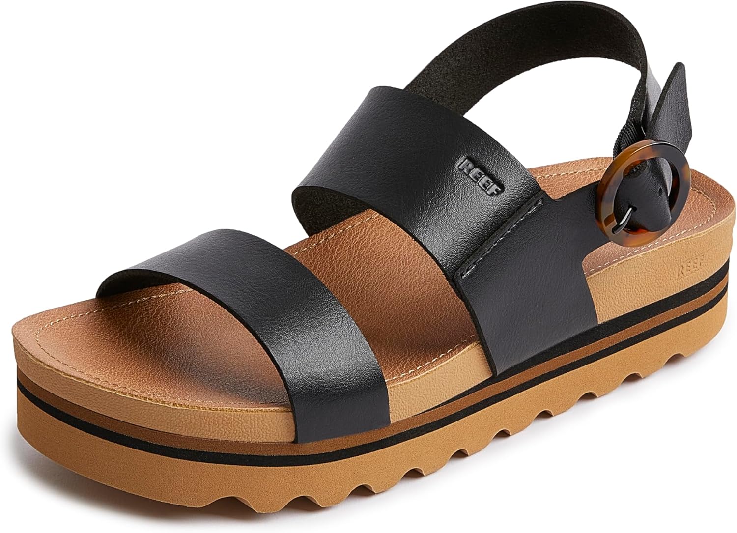 REEF Women's Vista Hi Buckle Platform Sandal for Comfort