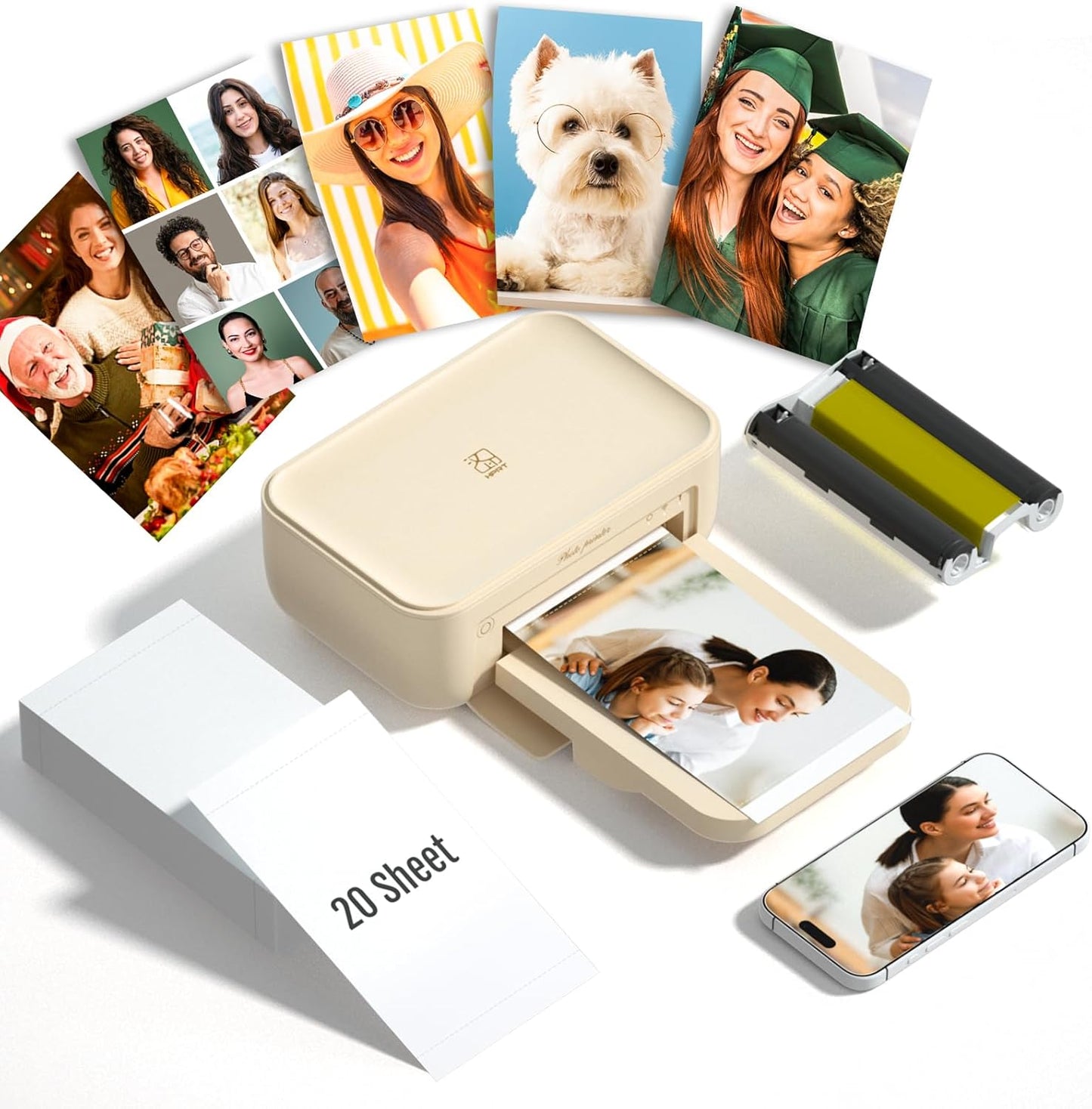 HPRT CP4100 Photo Printer - Instant 4x6 Bluetooth Printing