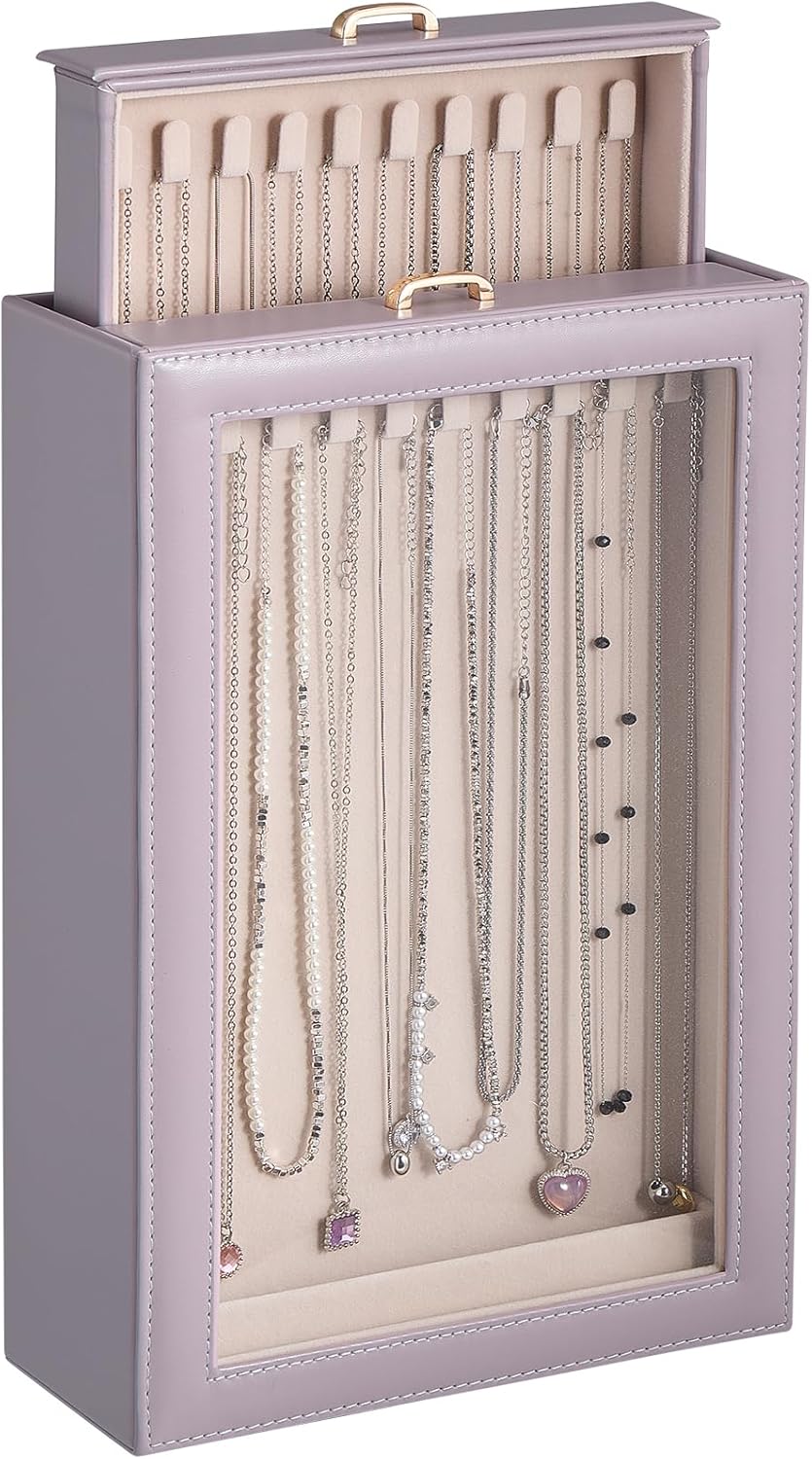 Lolalet Necklace Organizer Box for Tangle-Free Jewelry Storage