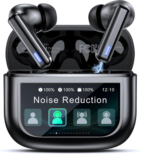 ZIUTY Wireless Earbuds with Touchscreen and Noise Cancelling