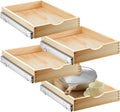 Pull Out Tray Cabinet Organizer 4-Set - Smooth Soft Close Slides