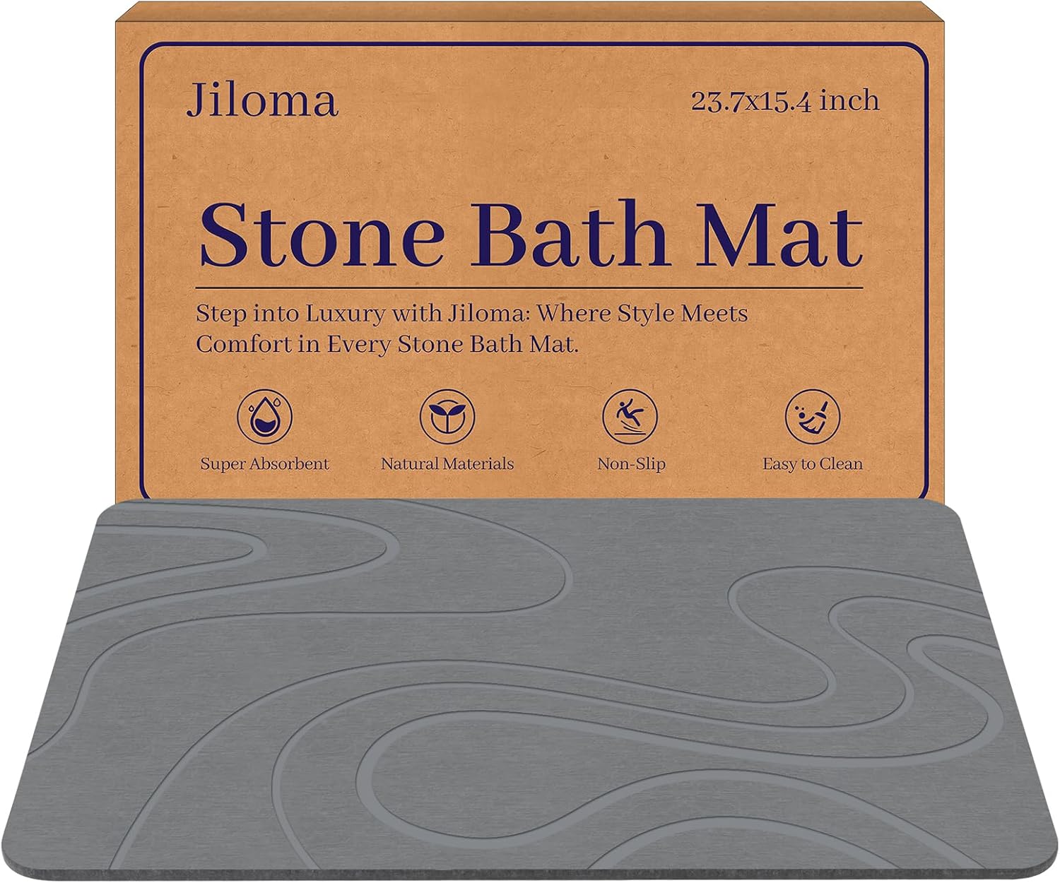 Diatomite Stone Bath Mat for Bathroom Non-Slip Super Absorbent