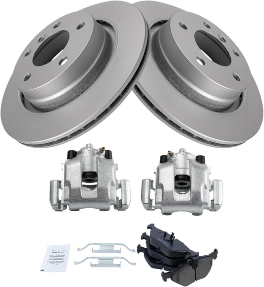 TRQ Rear Brake Pad & Rotor Kit for 2000 BMW 323Ci & 328i