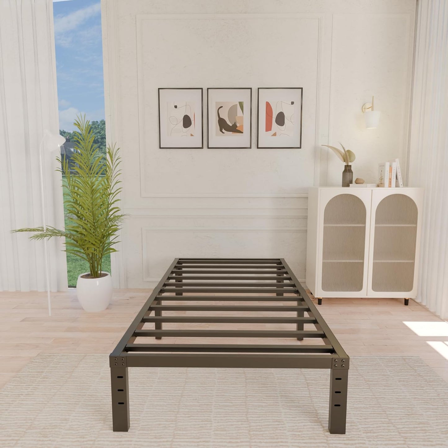 ALDRICH Twin Metal Bed Frame - Sturdy, Easy Assembly, Noise Free