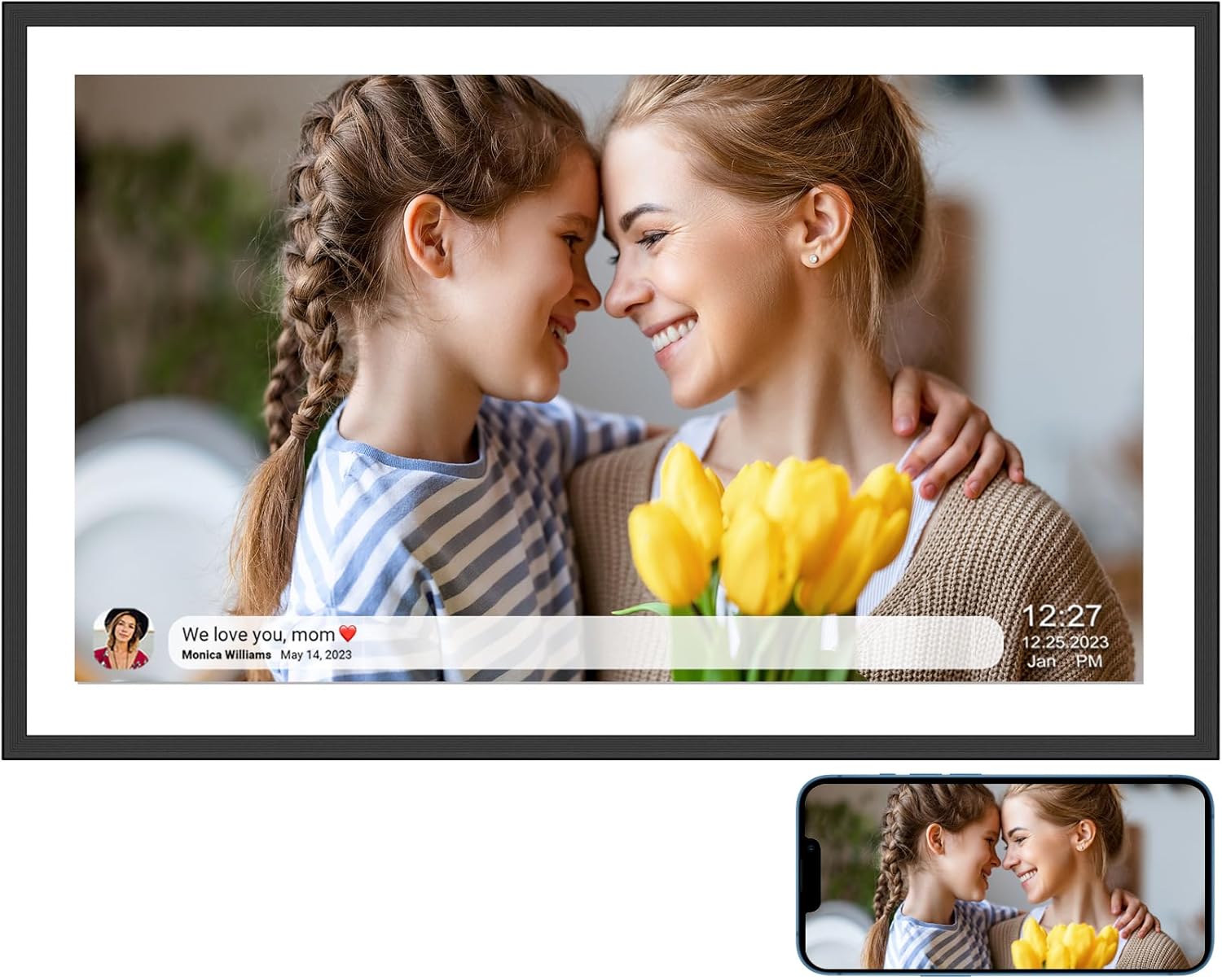 YENOCK 15.6 INCH WiFi Digital Picture Frame with Touch Screen