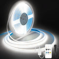 COB LED Strip Lights Cool White 24V, Dimmable 24FT Kit - Seamless