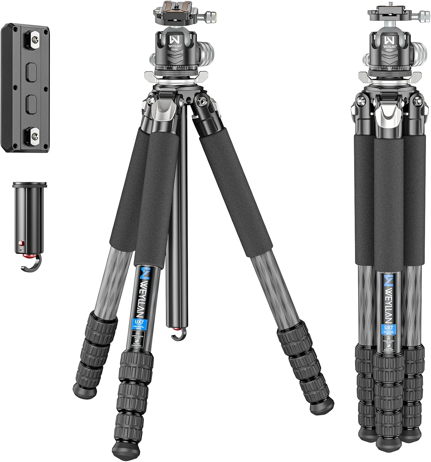 WEYLLAN UX7 Carbon Fiber Tripod for DSLR Cameras and Shooting