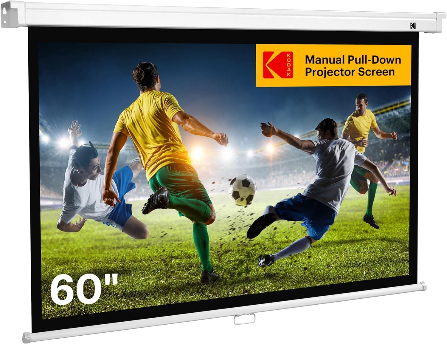 KODAK 60 Pull-Down Projector Screen | Easy-Clean Matte Fabric
