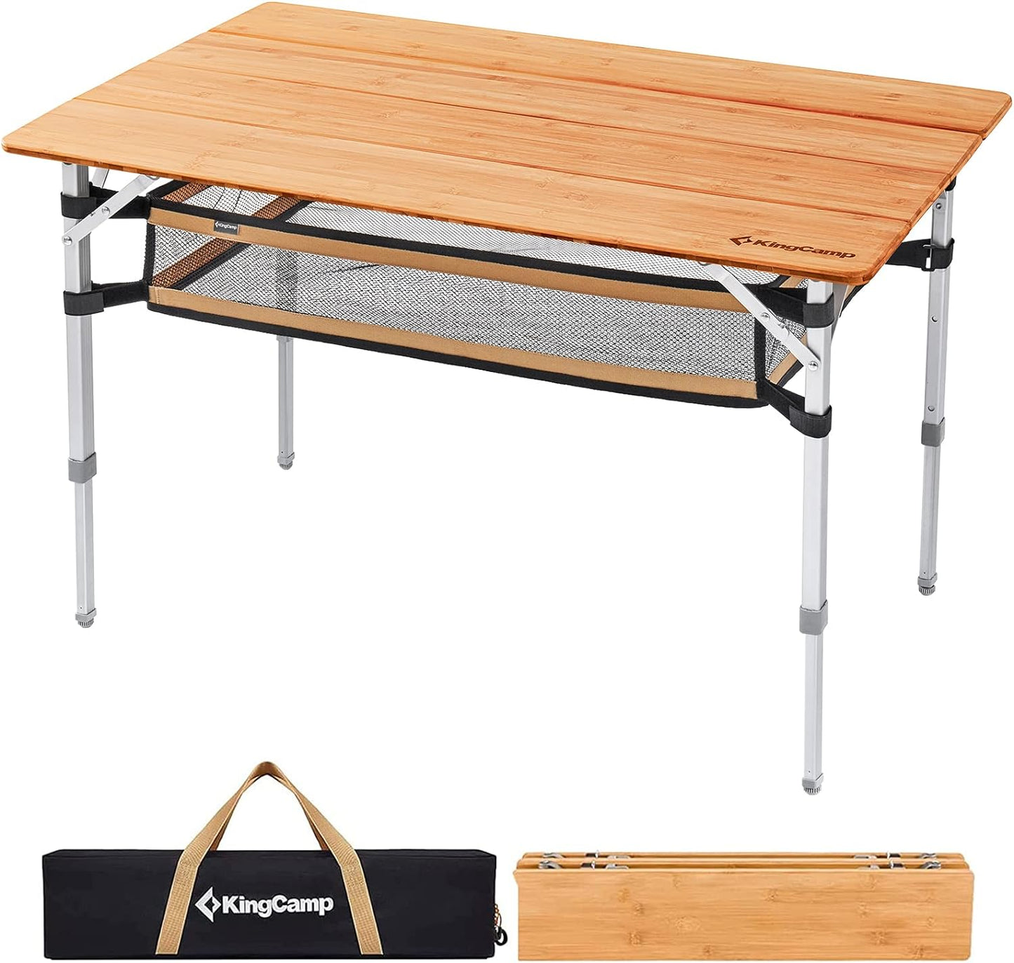 KingCamp Lightweight Bamboo Camping Table