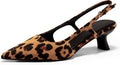 Womens Slingback Kitten Heels Pointed Toe Pumps - Comfortable Work