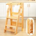 Foldable Kitchen Step Stool Montessori Tower - Adjustable Heights