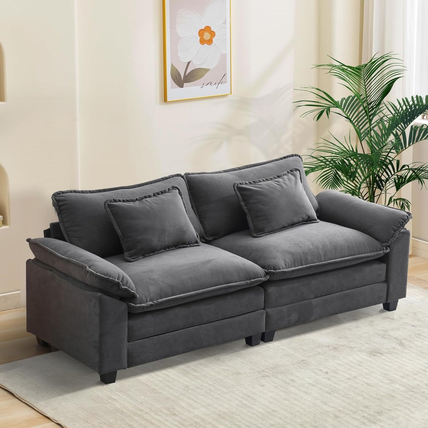 86in Modular Sectional Sofa - Comfy Cloud Couch for Living Room