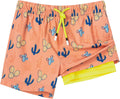 Boys Swim Trunks with Boxer Brief Liner for Active Play by SURF CUZ