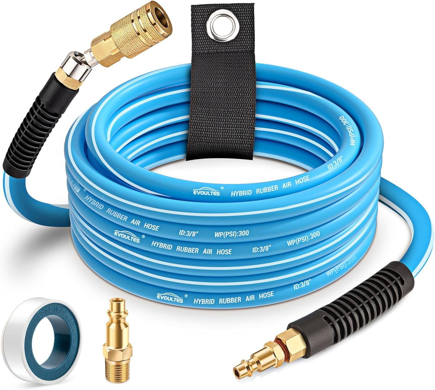 Hybrid Air Hose w/ Bend Restrictor & Swivel Coupler - EVOULTES