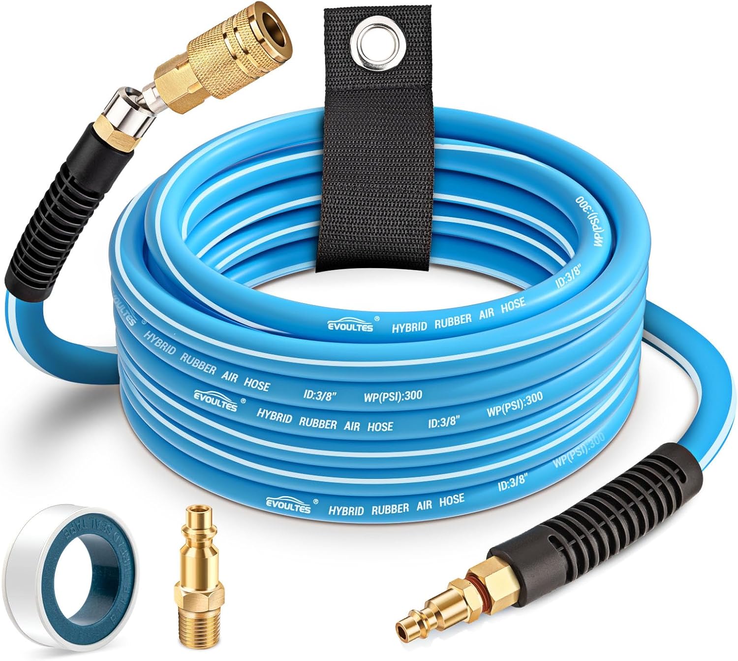 Hybrid Air Hose w/ Bend Restrictor & Swivel Coupler - EVOULTES