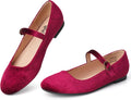 Black Mary Jane Ballet Flats for Women - Dressy Comfortable Ankle
