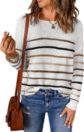 Acelitt Womens Casual Lightweight Long Sleeve Crewneck Knit Shirt