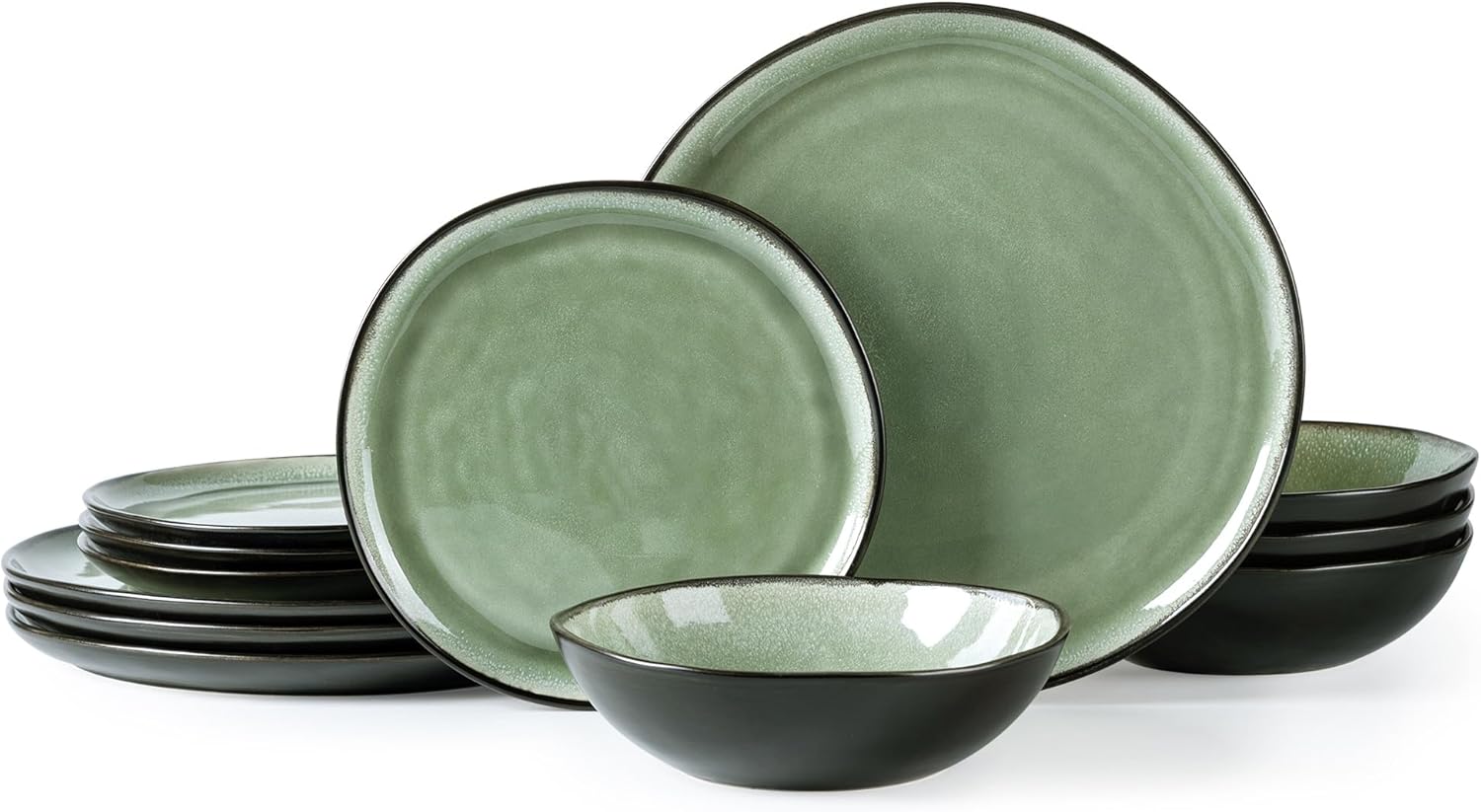 AmorArc Ceramic Dinnerware Set: Unique Handmade Plates & Bowls