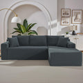 105 in Corduroy Cloud Sectional Sofa with Right Chaise - Deep Seat