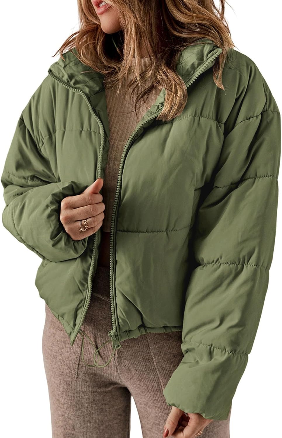 Dokotoo Womens Winter Quilted Puffer Jacket with Pockets