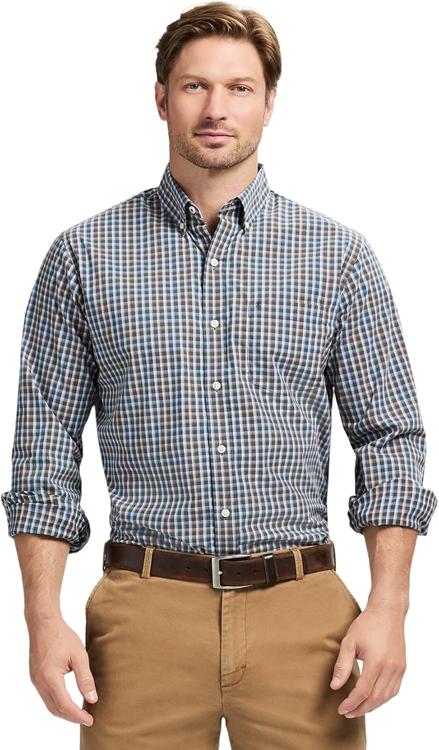 Izod Mens Performance Comfort Long Sleeve Shirt for All Occasions