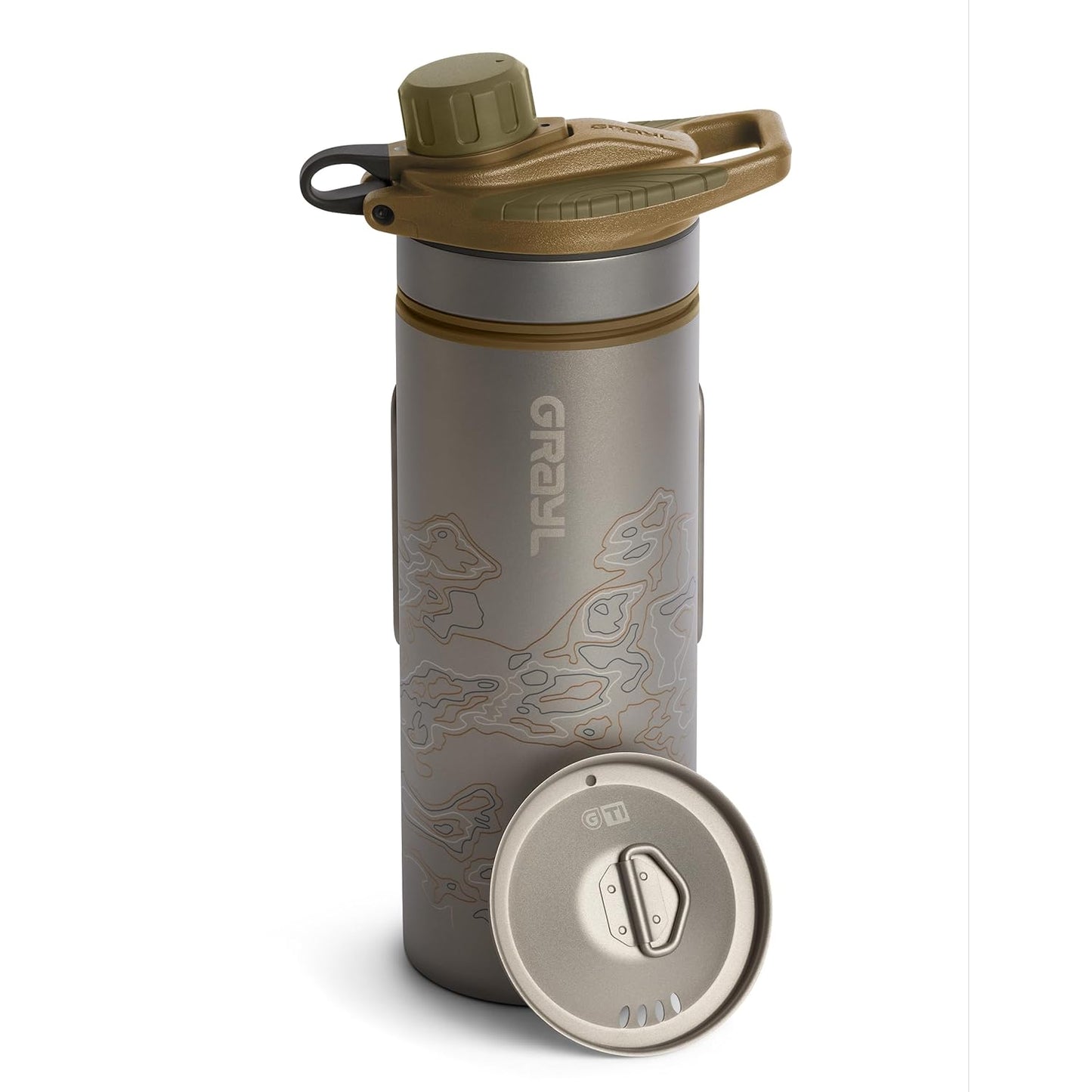 GRAYL GeoPress Titanium Water Purifier Bottle for Adventures