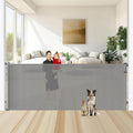 48in Tall x 95in Extra Wide Retractable Pet Gate - Prevents Jumping