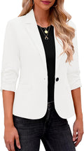 Women's 3/4 Sleeve Blazer Jacket - Lightweight Business Casual