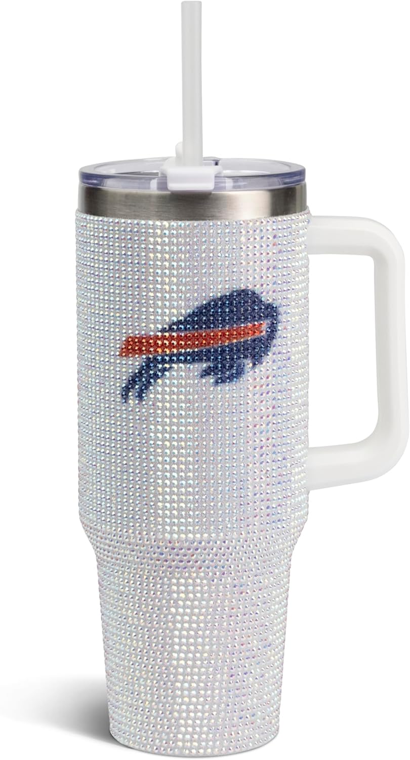 NFL 40oz Stainless Steel Tumbler with Crystal Rhinestones