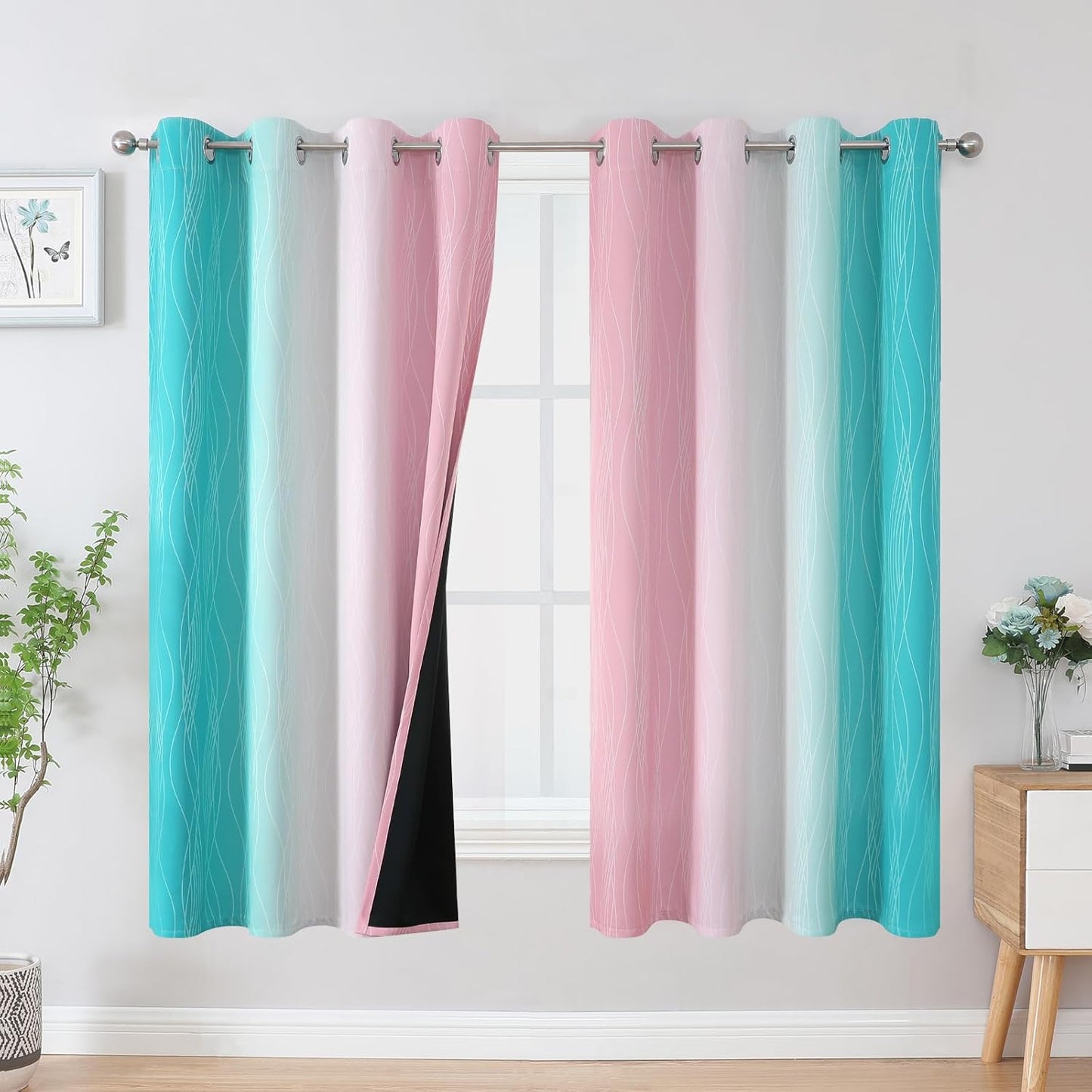 Ombre Blackout Curtains for Kids Room by Estelar Textiler